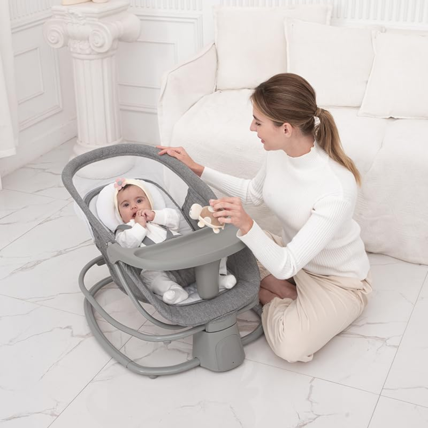 Mastela Deluxe Multi-Functional Bassinet – Premium Comfort in Sophisticated Grey