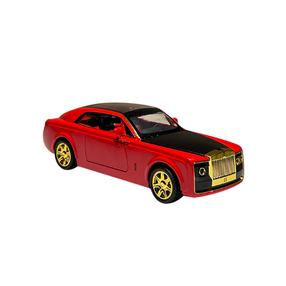 XLG Luxury Simulation Sound & Light 1:24 Scale Die-Cast Model Car (Red & Gold)