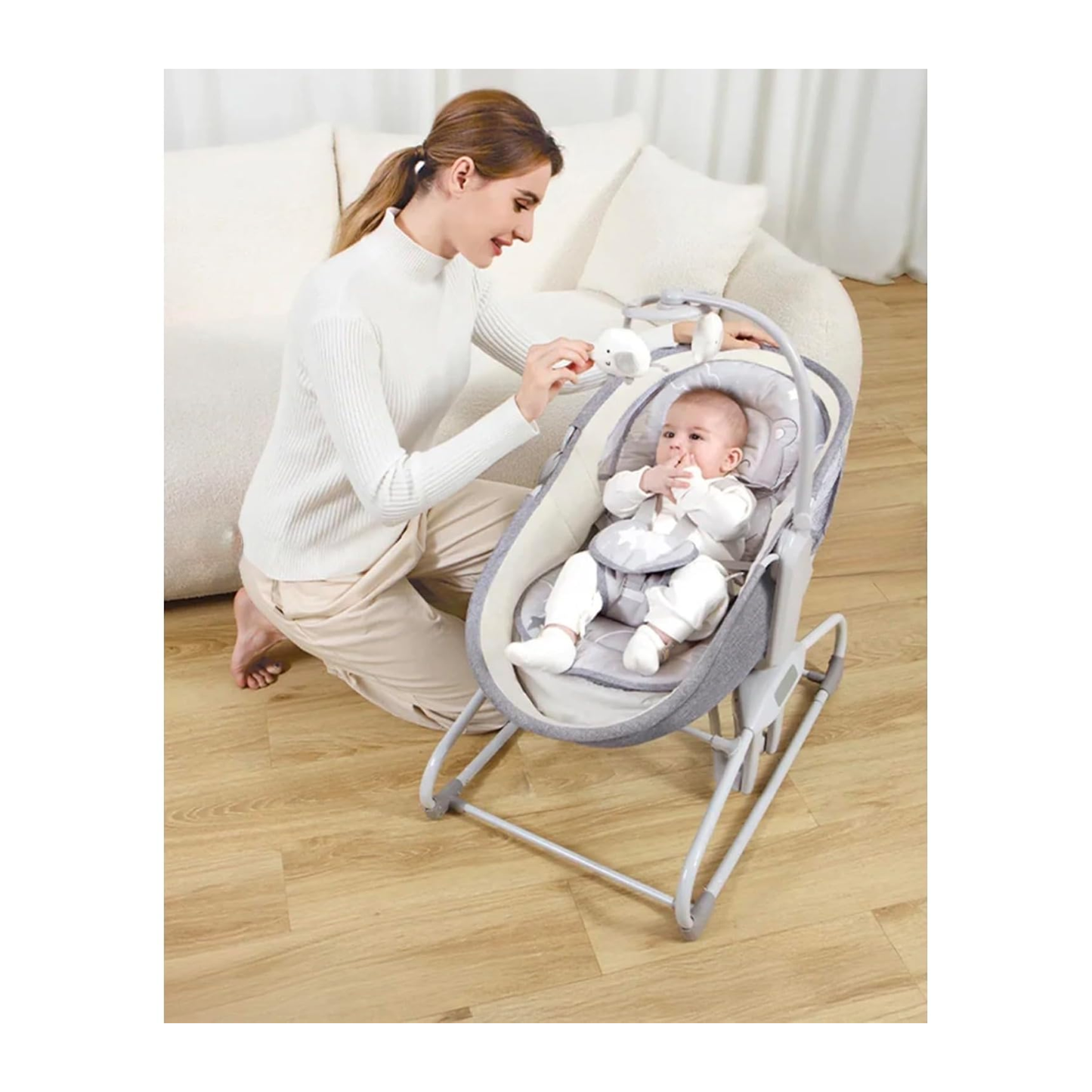 Mastela Deluxe Multi-Functional Bassinet – Premium Comfort in Sophisticated Dark Grey