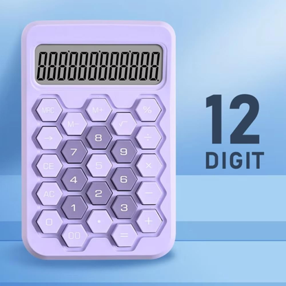 Karuida 12-Digit Basic Desktop Calculator – Sophisticated Purple, Stylish & Efficient