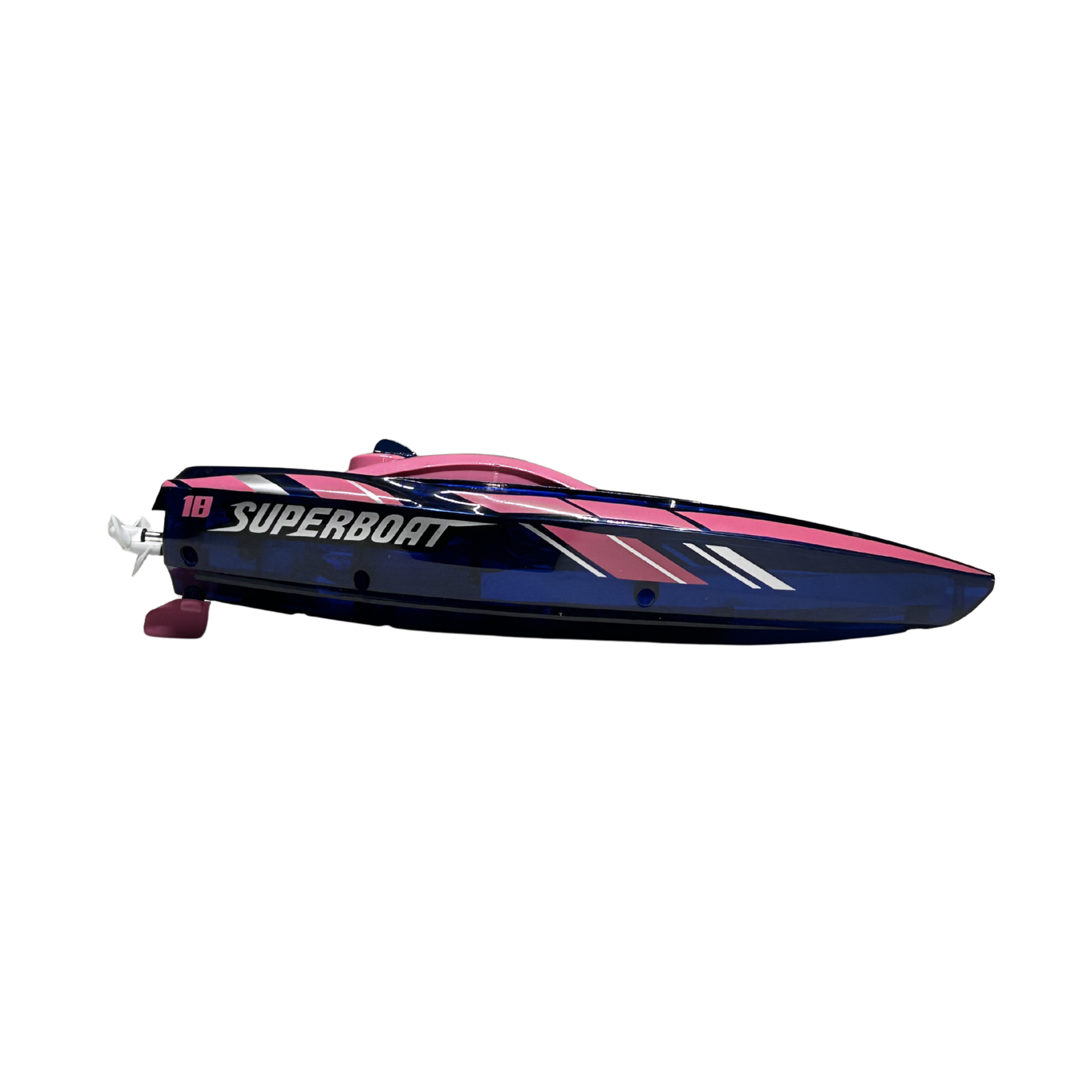 Waterproof 2.4GHz Remote Control High-Speed Racing Speedboat with LED Lights for Kids