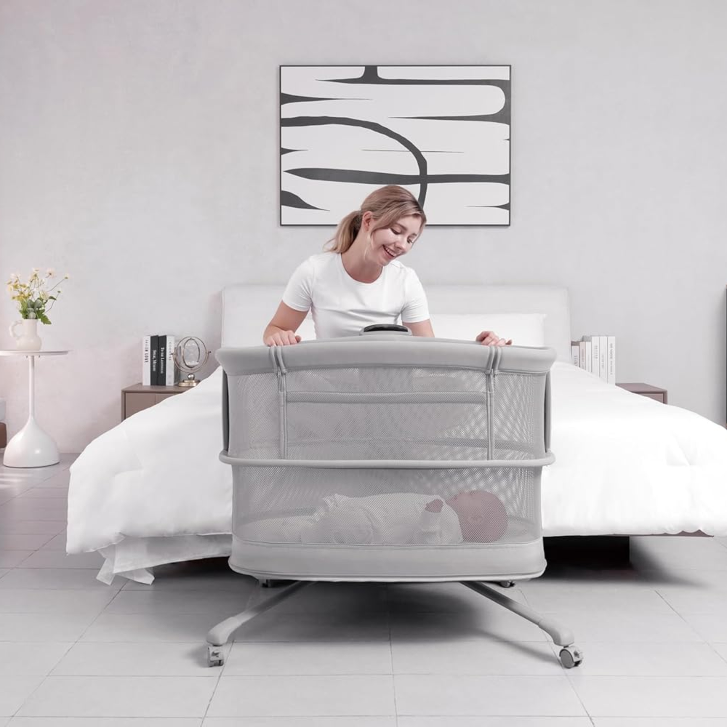 Mastela Dream Starlight Bedside Bassinet – Premium Comfort for Your Newborn