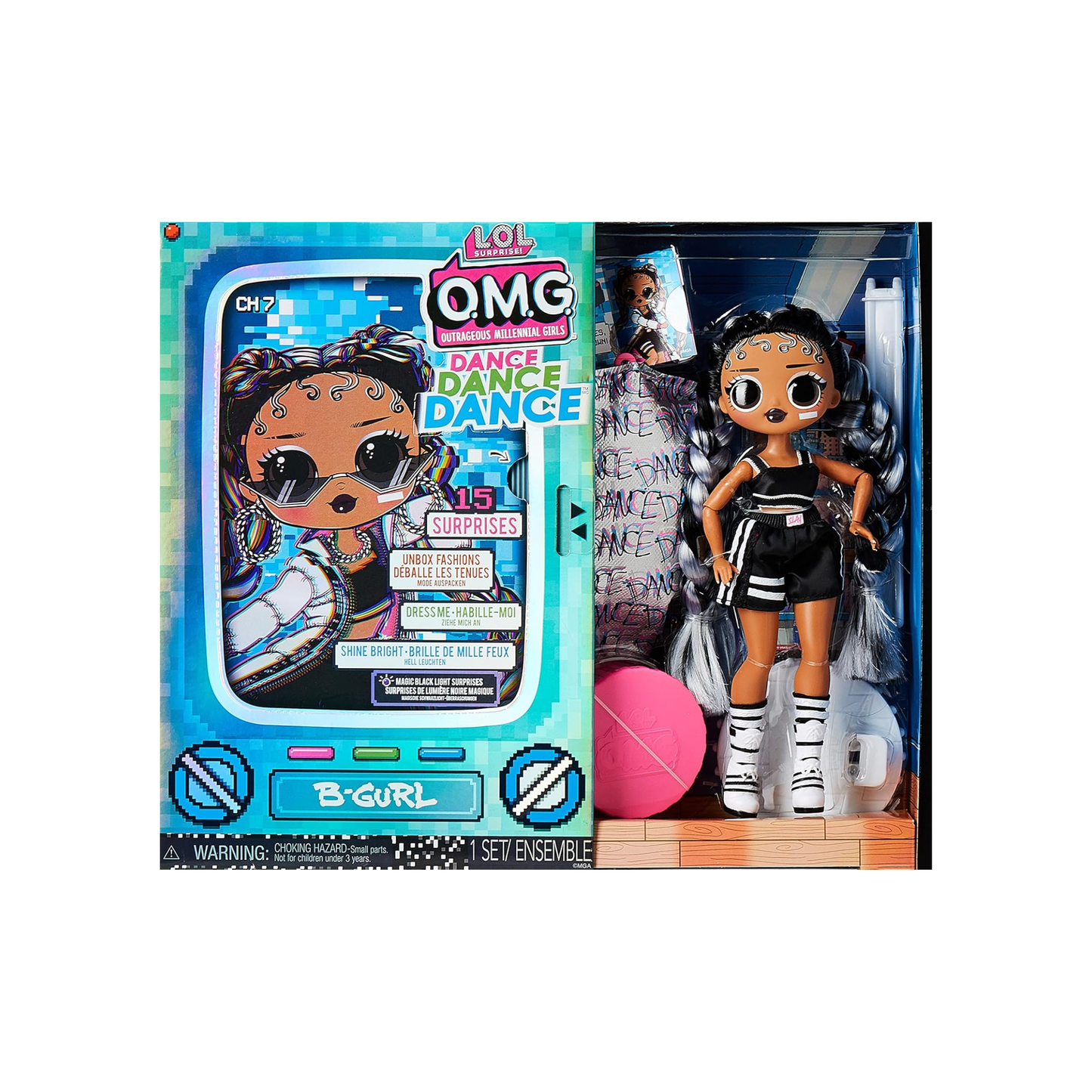 L.O.L. Surprise! O.M.G. Series 3 B-Gurl Fashion Doll – 20 Surprises with Athletic-Chic Style