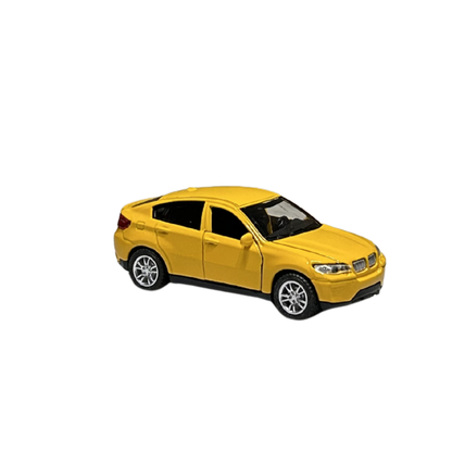 Yellow Die-Cast SUV Toy Car – Alloy Vehicle Model with Opening Doors for Kids