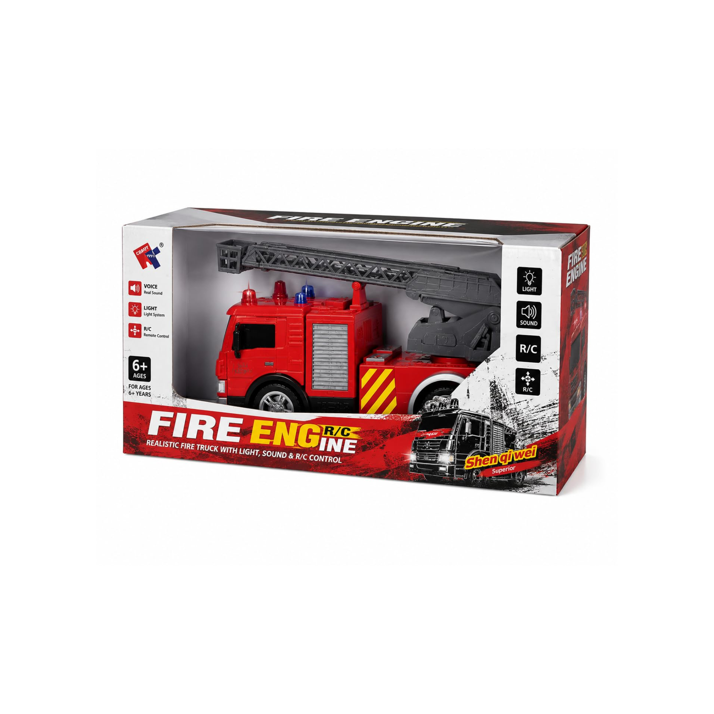 Create Toys / Shen Qi Wei 1:64 Scale Fire Engine Ladder Truck