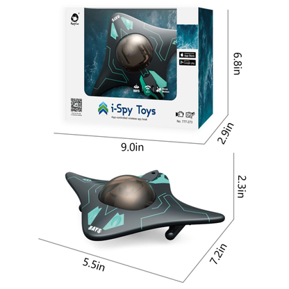 Happy Cow I-Spy Rays Wi-Fi FPV RC Drone – App-Controlled Flying Disc UFO