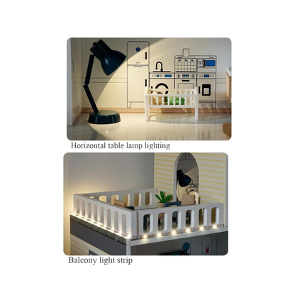 Nordic Luxe Modern Wooden Dollhouse Playset