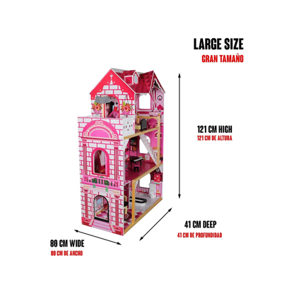 Royal Princess Palace Wooden Dollhouse Playset