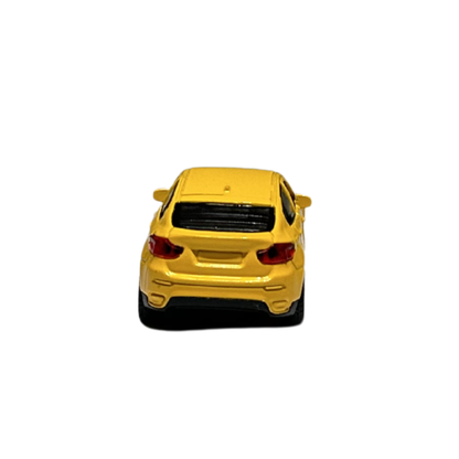Yellow Die-Cast SUV Toy Car – Alloy Vehicle Model with Opening Doors for Kids