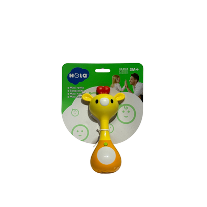 Hola Mini Rattle Toy – Adorable Animal-Themed Musical Rattle for Babies 3M+