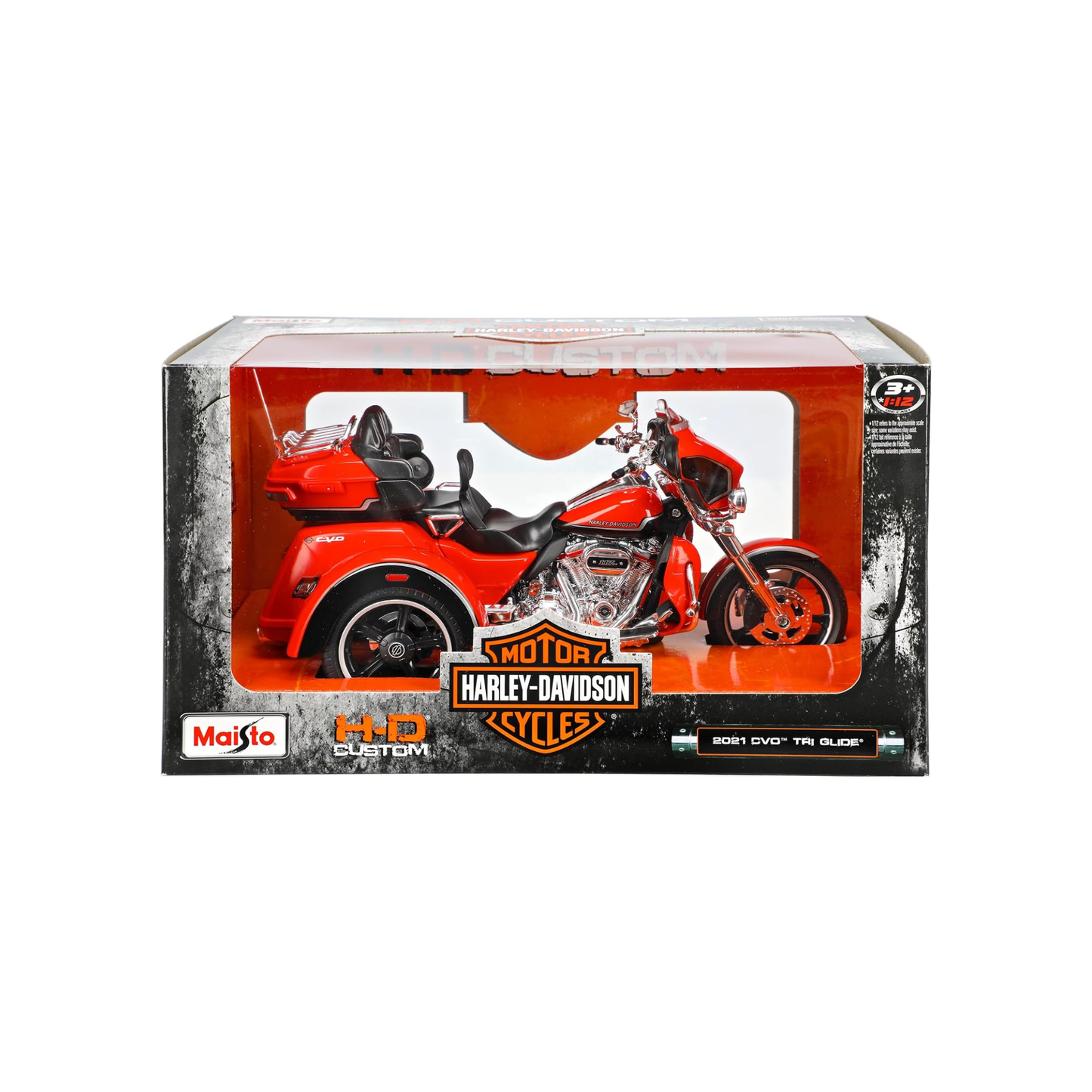 Maisto 1:12 Scale Harley-Davidson 2021 CVO Tri Glide Trike (Orange / Sunset Orange)