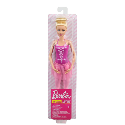 Barbie Ballerina Doll with Ballerina Outfit, Tutu, Sculpted Toe Shoes and Ballet-Posed Arms for Ages 3 and Up, GJL59