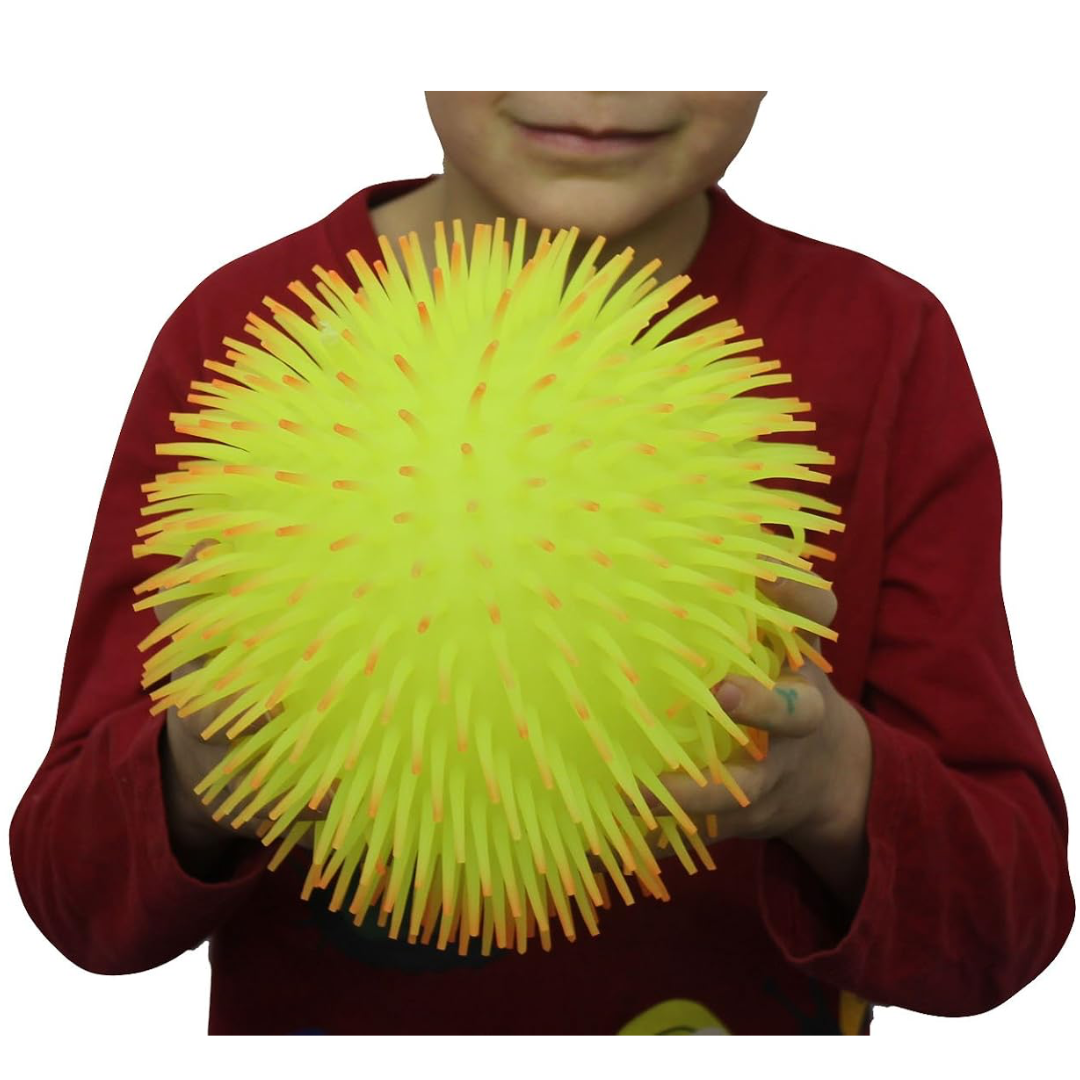 Puffer Ball – Tactile Sensory Squeeze Toy with Finger Loop (Blue Purple)
