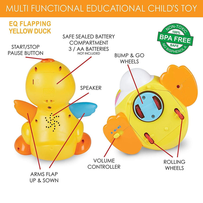 HOLA Dancing Duck Musical Learning Toy with Lights & Moving Wings for Toddlers (18M+)