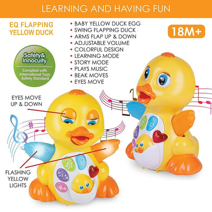 HOLA Dancing Duck Musical Learning Toy with Lights & Moving Wings for Toddlers (18M+)