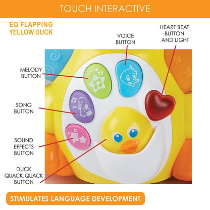 HOLA Dancing Duck Musical Learning Toy with Lights & Moving Wings for Toddlers (18M+)