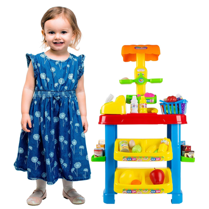 Bei Di Yuan Toys Mini Super Store – Kids Role-Play Grocery Supermarket Playset with Checkout & Accessories