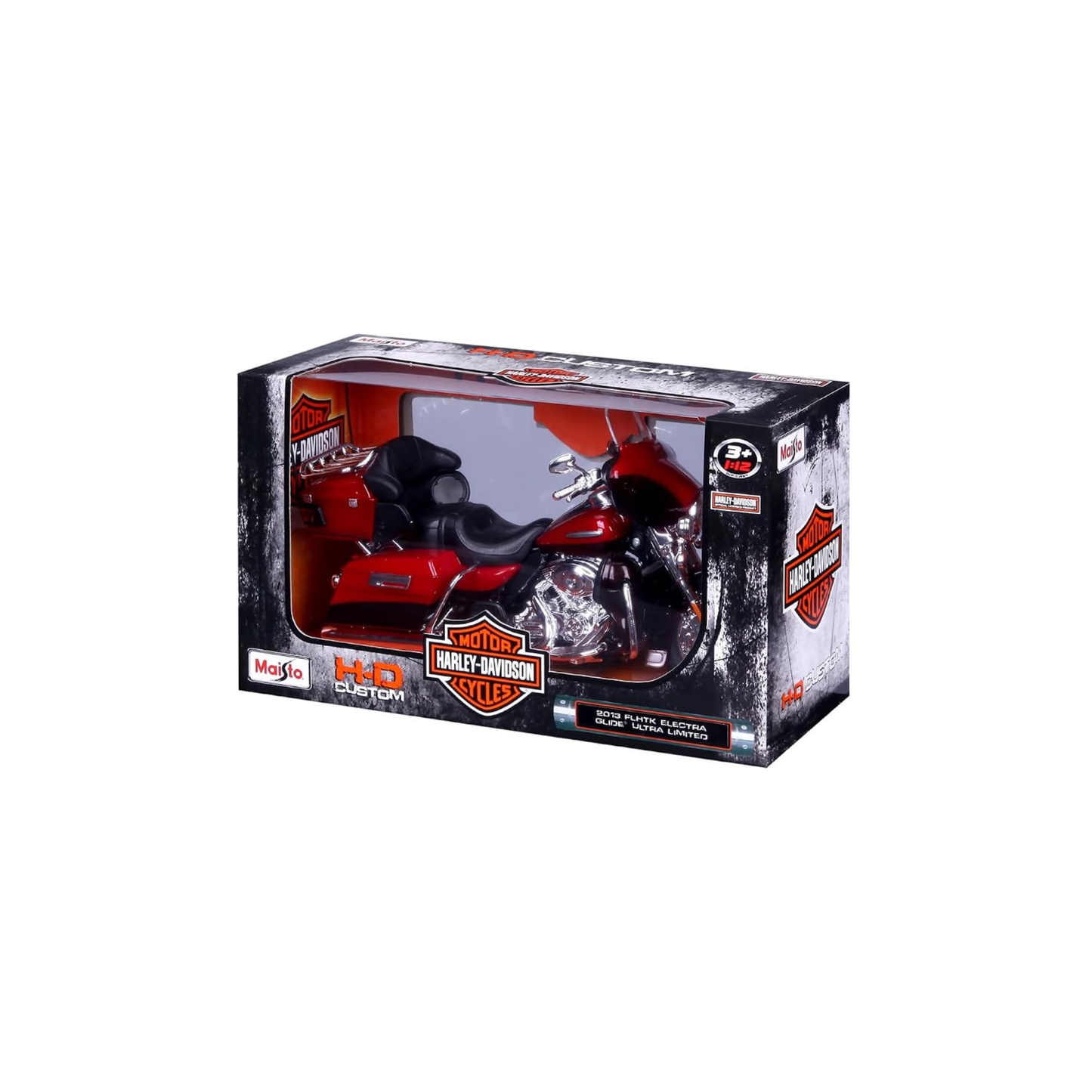 Maisto 1:12 Scale Harley-Davidson CVO Tri Glide Motorcycle (Metallic Red)