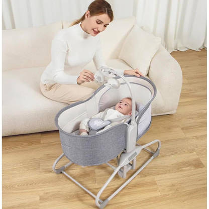 Mastela Deluxe Multi-Functional Bassinet – Premium Comfort in Sophisticated Light Grey
