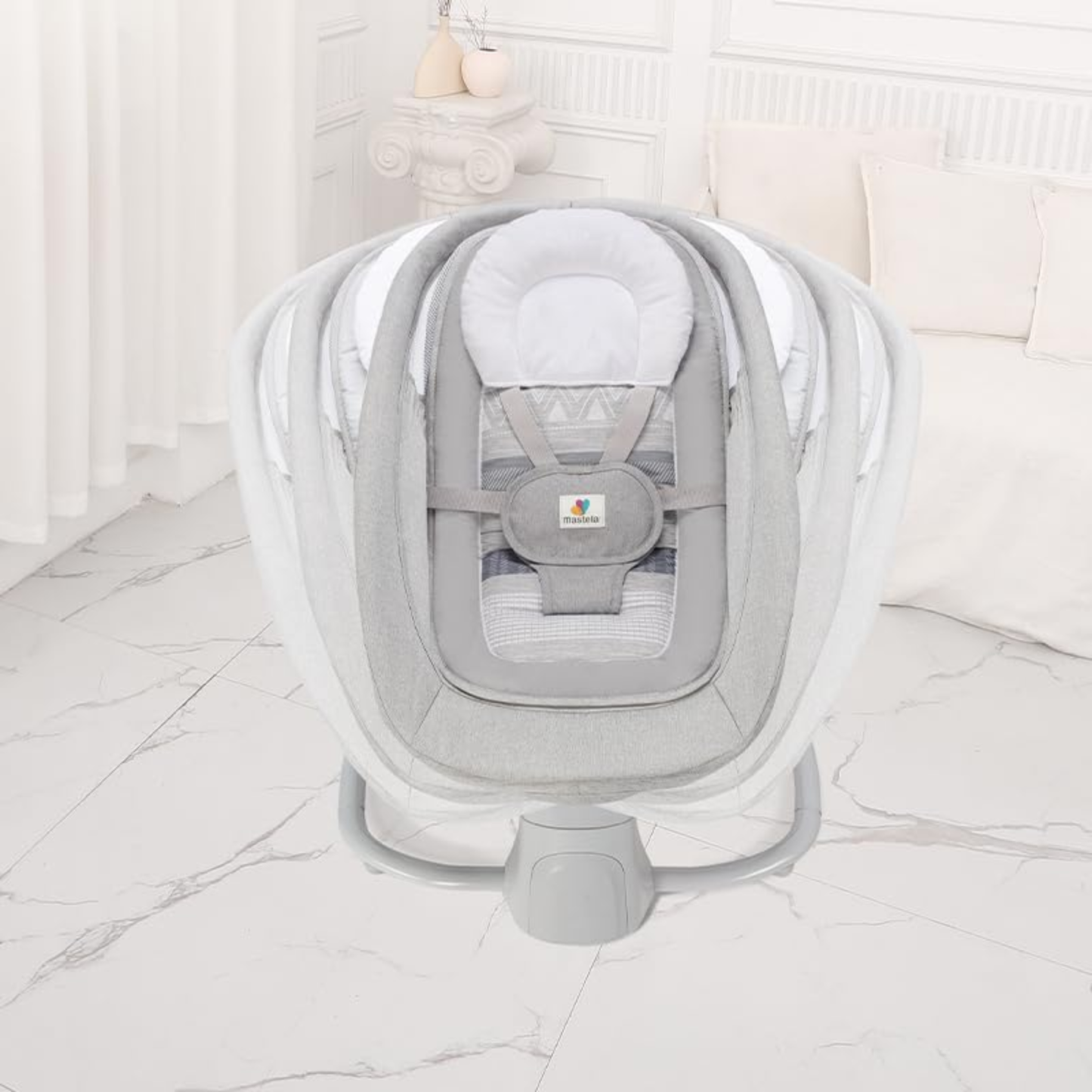 Mastela Deluxe Multi-Functional Bassinet – Premium Comfort in Sophisticated Grey Line