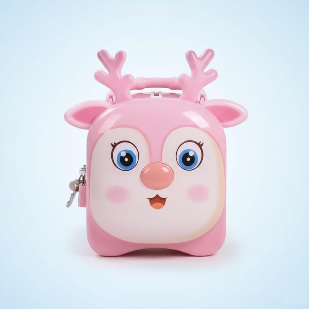 Money Saving Bank with Coin Slot//Creative Cartoon Design Money Bank//Plastic Piggy Bank for Boys & Girls (Pack of 1)