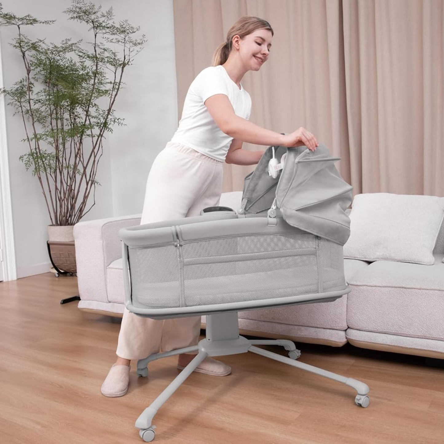 Mastela Dream Starlight Bedside Bassinet – Premium Comfort for Your Newborn