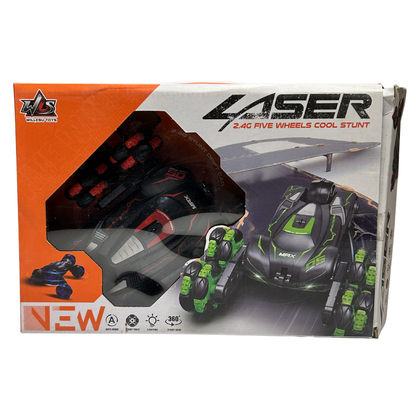Laser 2.4G Five-Wheel RC Stunt Drift Car with 360° Spin & LED Lights