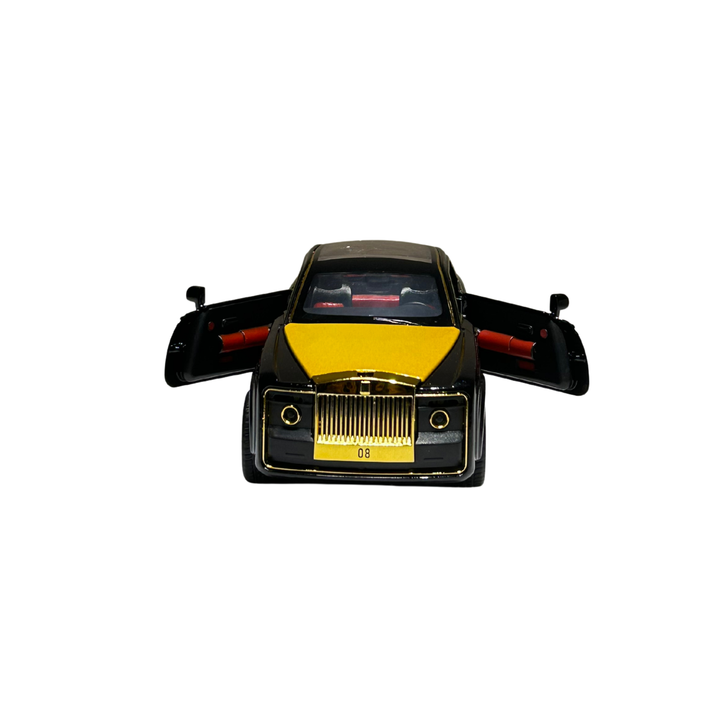 XLG Luxury Simulation Sound & Light 1:24 Scale Die-Cast Model Car (Black & Gold)