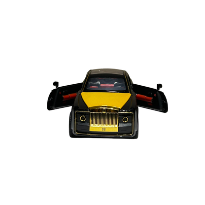 XLG Luxury Simulation Sound & Light 1:24 Scale Die-Cast Model Car (Black & Gold)