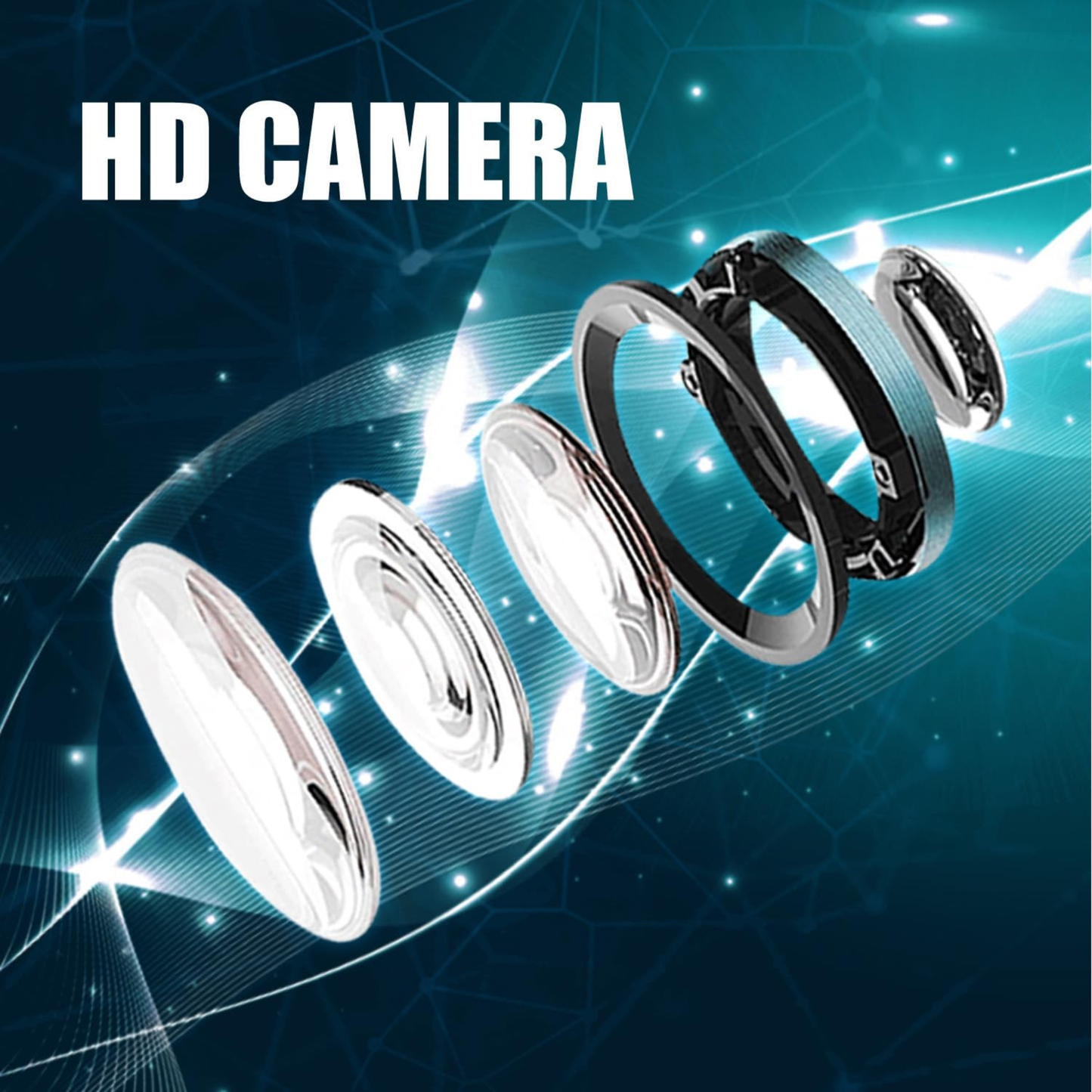 Happy Cow I-Spy Rays Wi-Fi FPV RC Drone – App-Controlled Flying Disc UFO