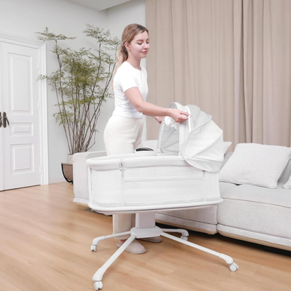 Mastela Dream Starlight Bedside Bassinet – Premium Comfort in Elegant White