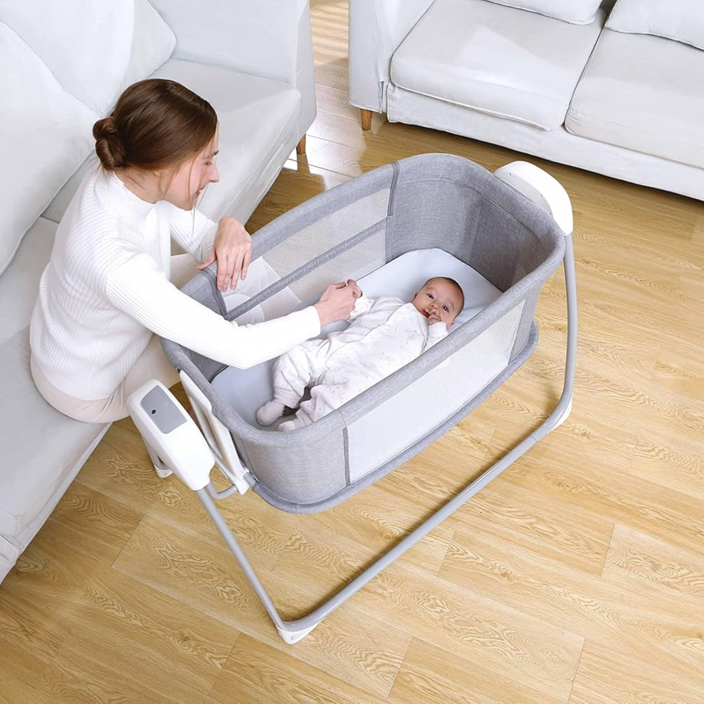 Mastela Deluxe Bassinet – Premium Comfort in Sophisticated Dark Grey