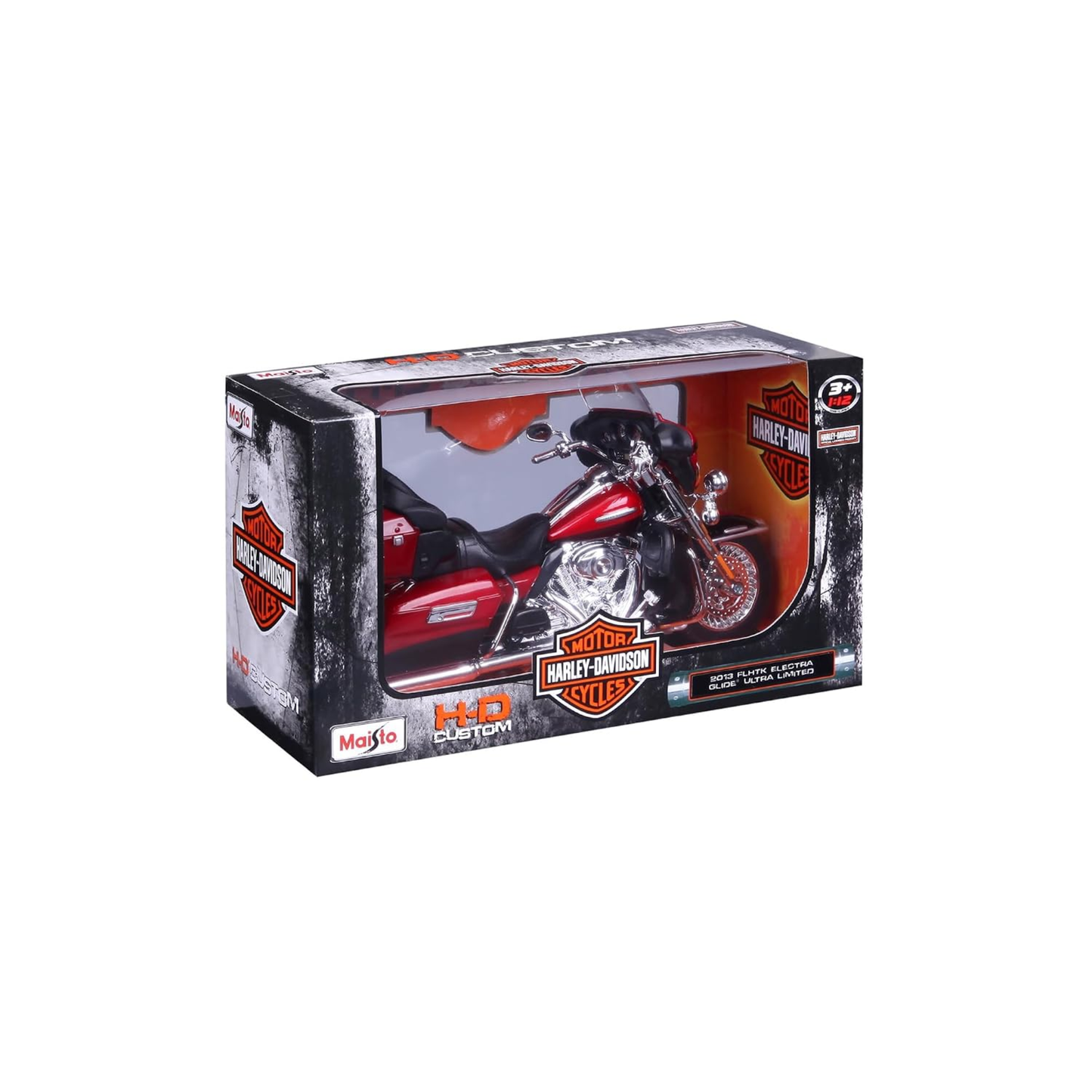 Maisto 1:12 Scale Harley-Davidson CVO Tri Glide Motorcycle (Metallic Red)