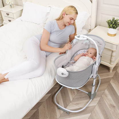 Mastela Deluxe Multi-Functional Bassinet – Premium Comfort in Sophisticated Grey