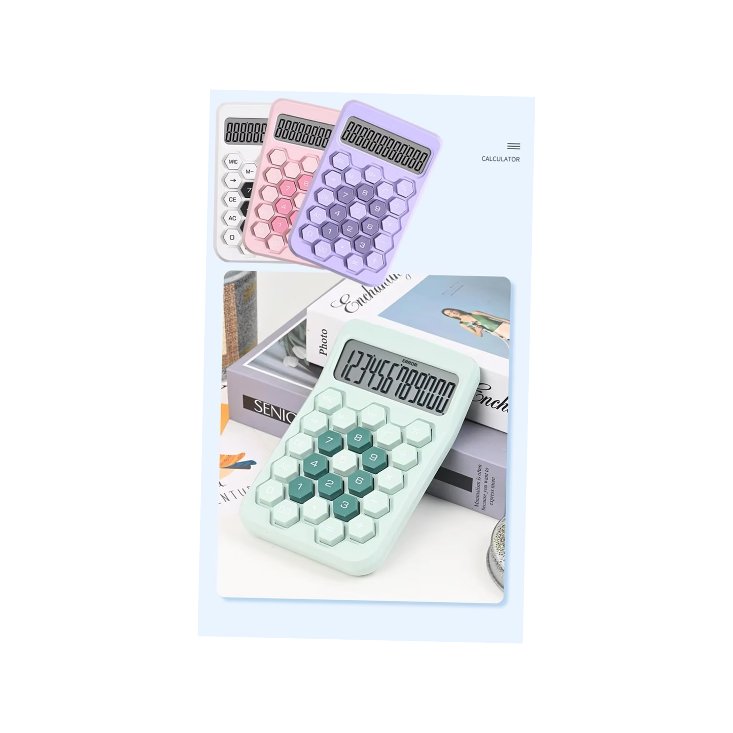 Karuida 12-Digit Basic Desktop Calculator – Sleek White, Modern & Efficient