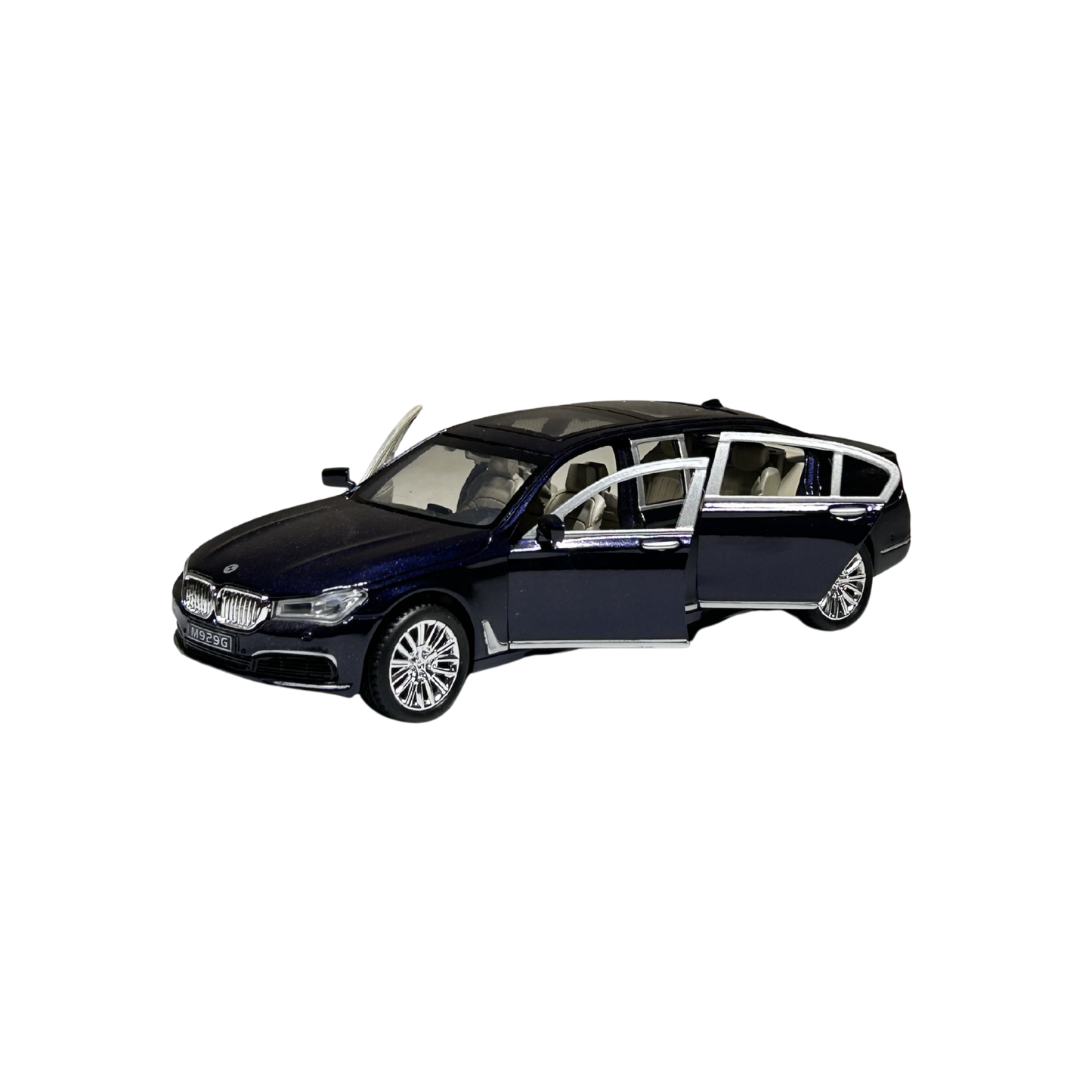 Black Luxury Sedan Die-Cast Metal Model Car with Opening Doors – 1:24 Scale