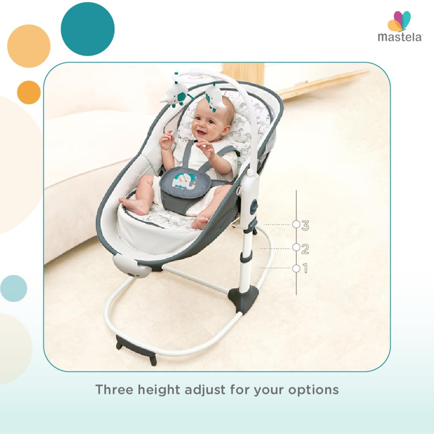 Mastela Deluxe Multi-Functional Bassinet – Premium Comfort in Modern Green-Grey
