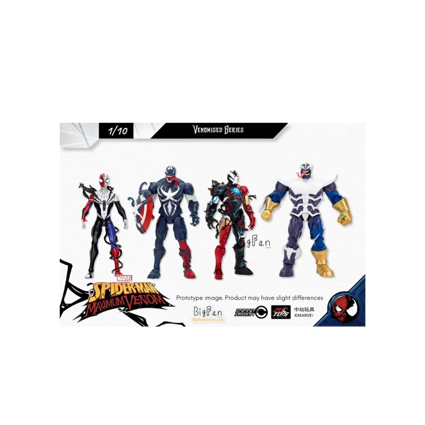 ZD Toys Marvel Spider-Man Maximum Venom Series - Venomized Thanos Action Figure