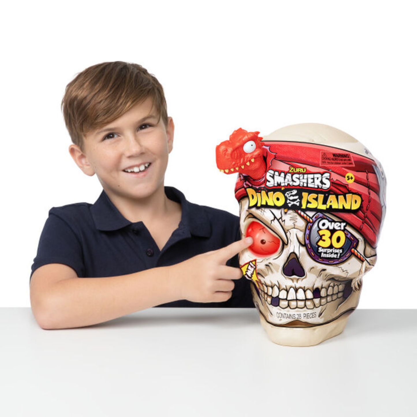 ZURU Smashers Dino Island – 28-Piece Pirate Adventure Dino Toy with Sand, Slime & 30+ Surprises for Kids 5+