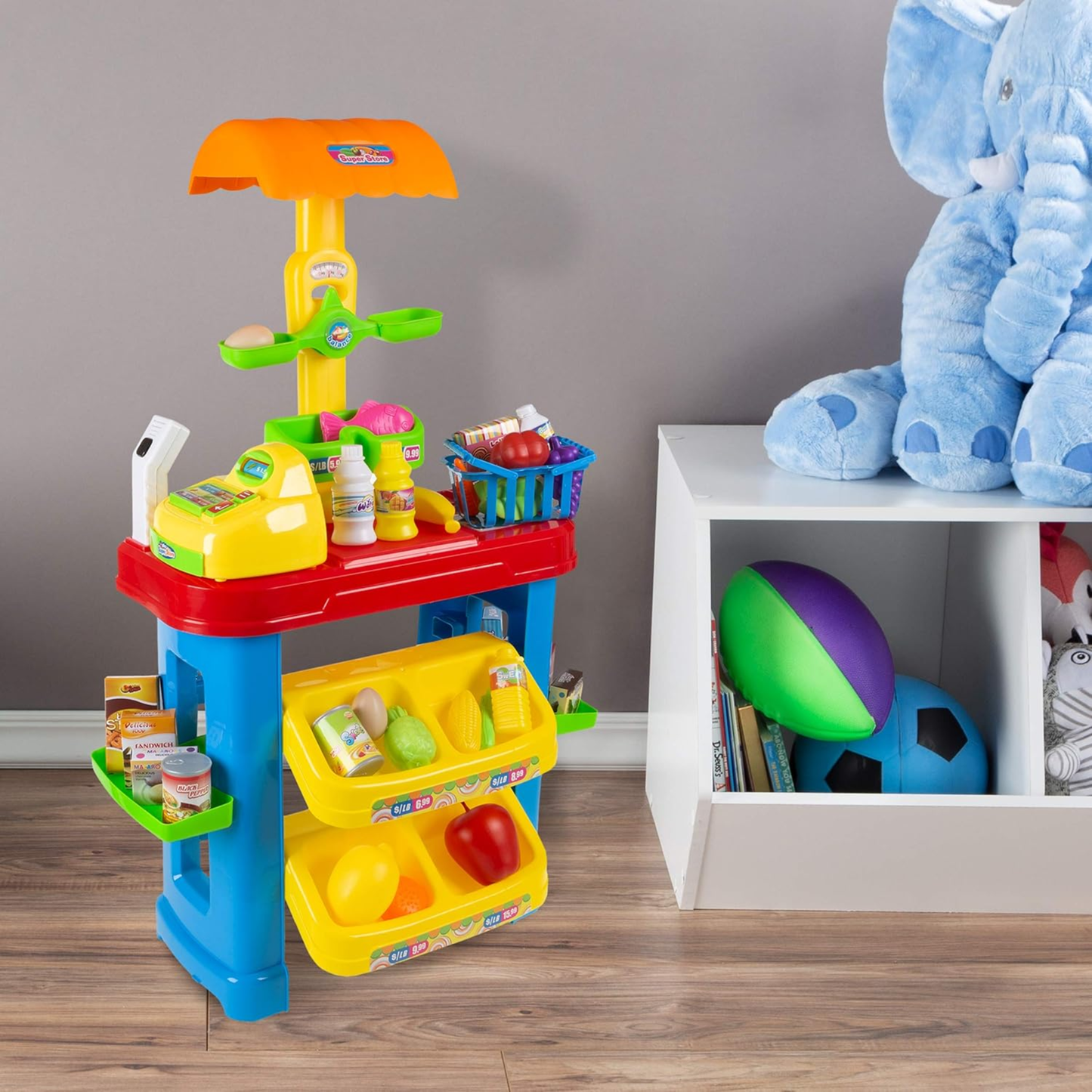 Bei Di Yuan Toys Mini Super Store – Kids Role-Play Grocery Supermarket Playset with Checkout & Accessories