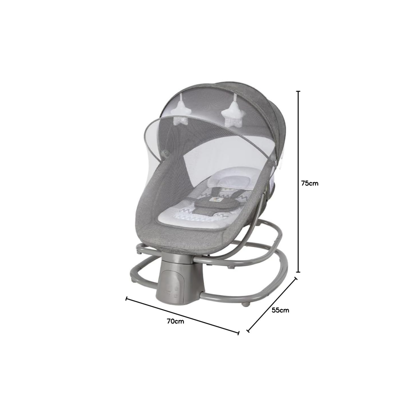 Mastela Deluxe Multi-Functional Bassinet – Premium Comfort in Sophisticated Grey