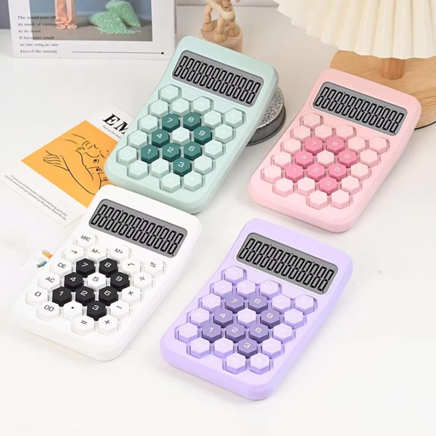 Karuida 12-Digit Basic Desktop Calculator – Vibrant Green, Portable & Efficient