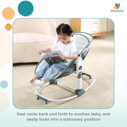 Mastela Deluxe Multi-Functional Bassinet – Premium Comfort in Modern Green-Grey
