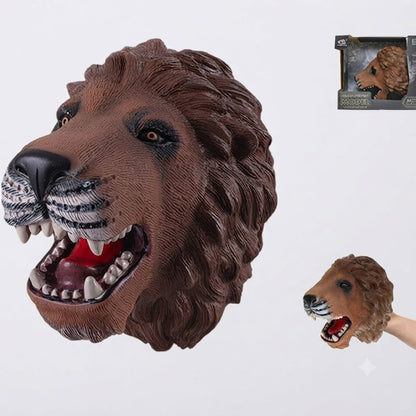 ZHONGJIEMING Lion Hand Puppet | Soft Plush Animal Hand Puppet Toy for Kids