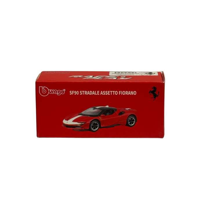 Ferrari SF90 Stradale Assetto Fiorano Red & White Die-Cast Model Car | Premium Hypercar Collectible Toy