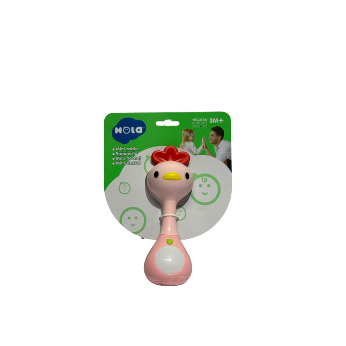 Hola Mini Rattle Toy – Interactive Animal-Themed Sensory Rattle for Babies 3M+