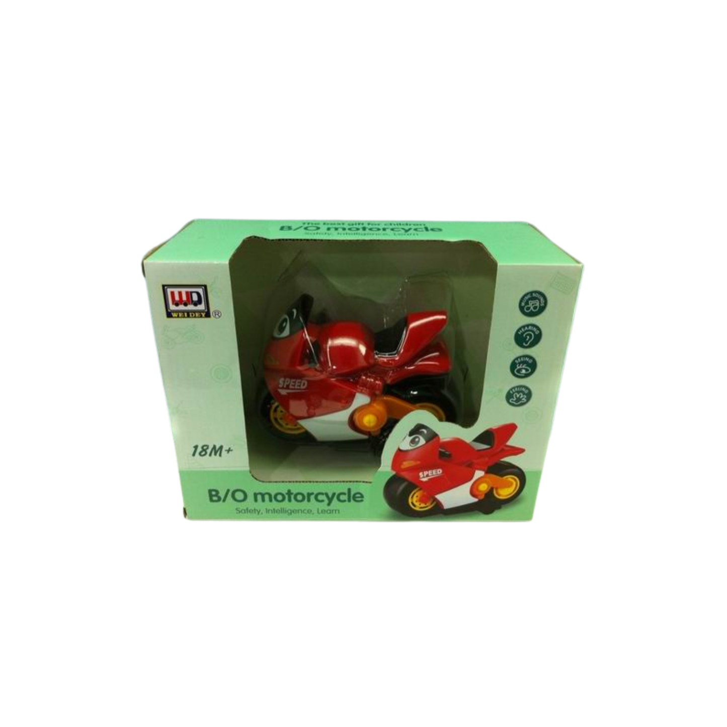 Wei Dey Battery-Operated (B/O) Toy Motorcycle (Red)
