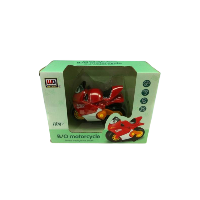 Wei Dey Battery-Operated (B/O) Toy Motorcycle (Red)