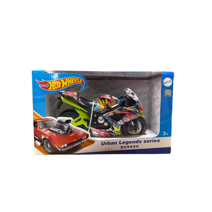 Hot Wheels Urban Legend Series Pull-Back Motorcycle Toy (Colourful Edition) - Hot Wheels
