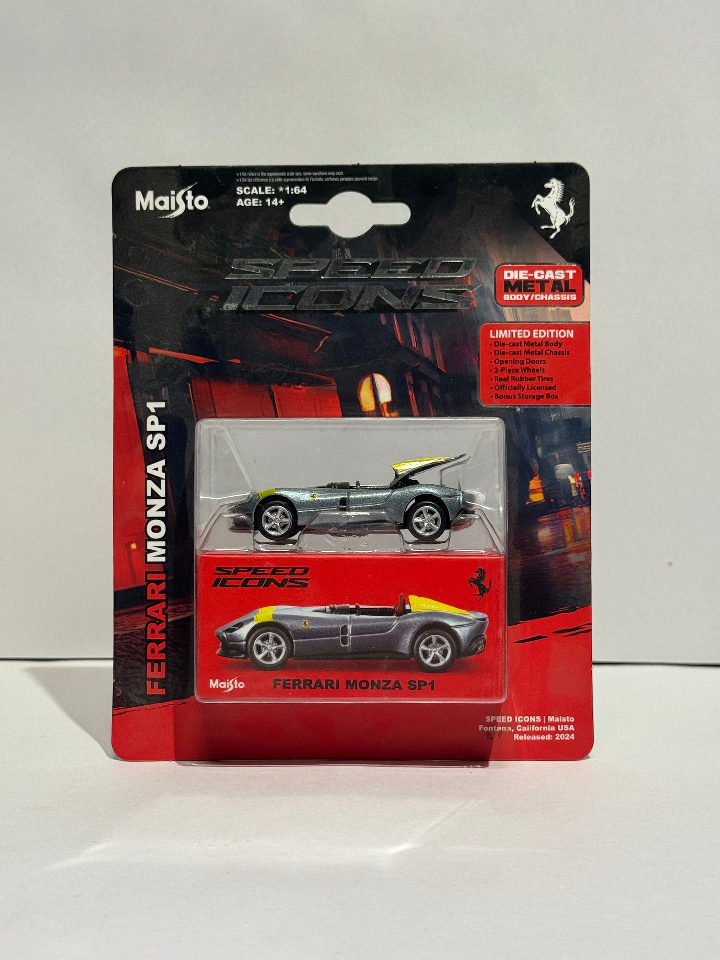 Ferrari Monza SP1 Grey Die-Cast Model Car | Premium Luxury Sports Car Collectible Toy